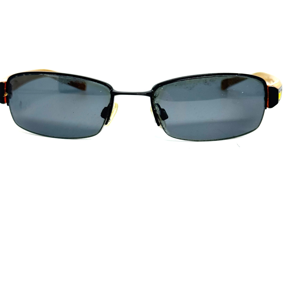 Nike‎ 8074 005 Black Yellow Half Rim Eyeglasses Frames 48-18 135 Designer H17472